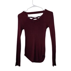 No Boundaries Maroon Long Sleeve Shirt Size X-Small
